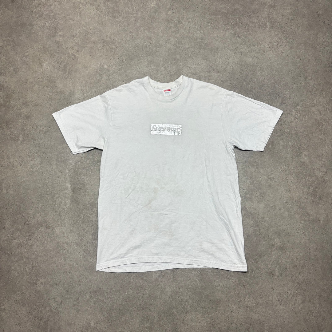 Supreme Chicago White Silver Box Logo T-Shirt (L)