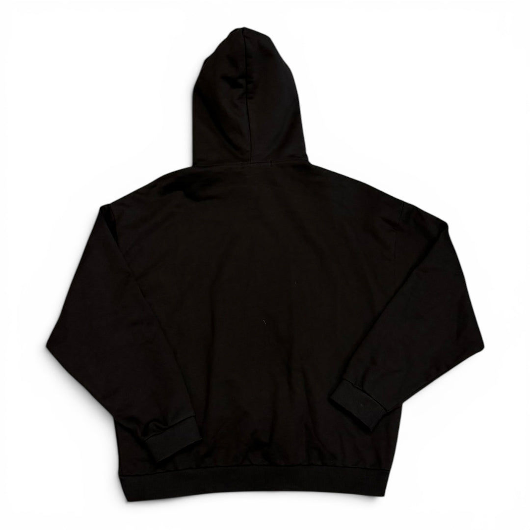 FFFPOSTALSERVICE Curved Zip Up Black Hoodie (L)