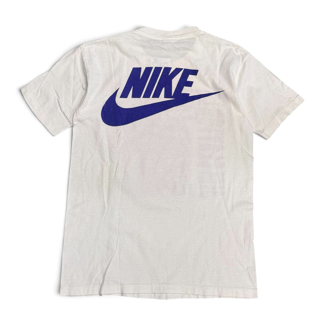Vintage 80's Nike Single Stitch Jimclayton  T Shirt White (S)
