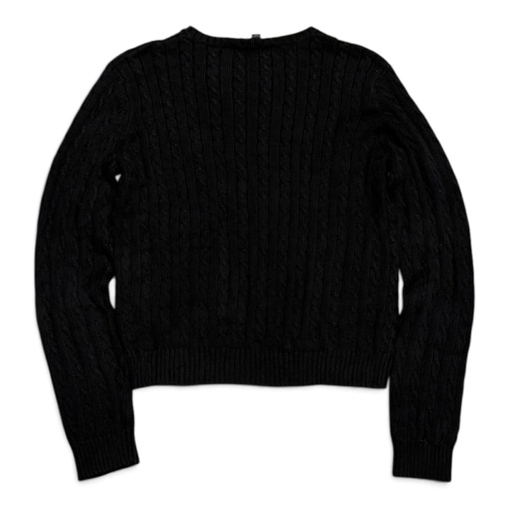 Vintage Polo Ralph Lauren Cable Knit Black (L)