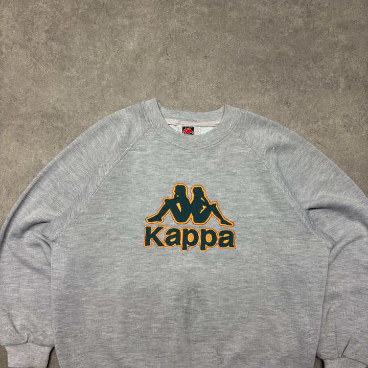 Vintage Kappa Grey Spell Out Sweatshirt (M)