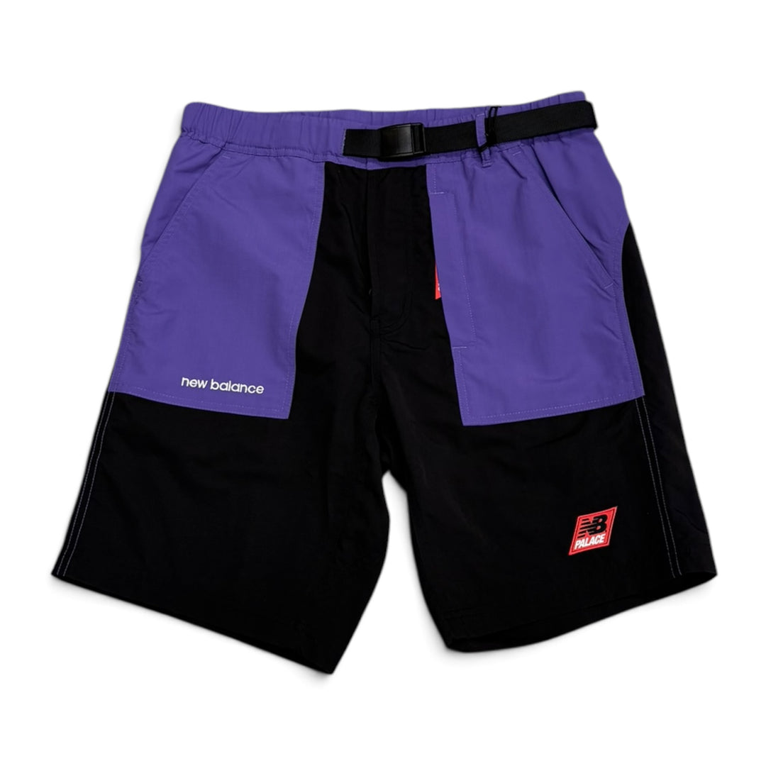 BNWT New Balance x Palace Purple & Black Rip Stop Shorts (S)