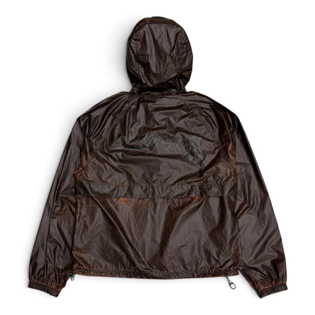 Stussy Brown Beach Shell Cracked Ripstop Jacket (M)