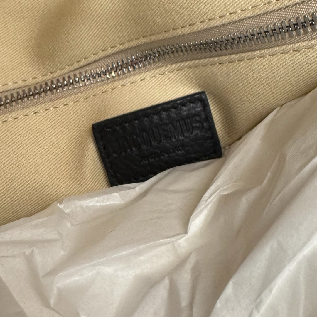 Jacquemus Tourism  Leather Tote Bag  BLACK (L)