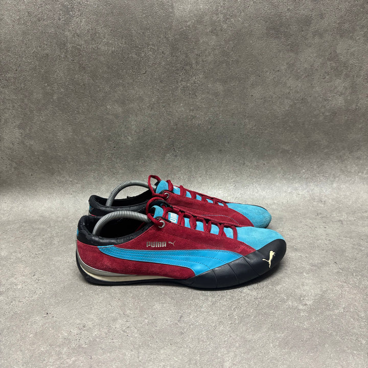 Vintage Puma Red & Blue Suede Racing Trainers (UK9.5)