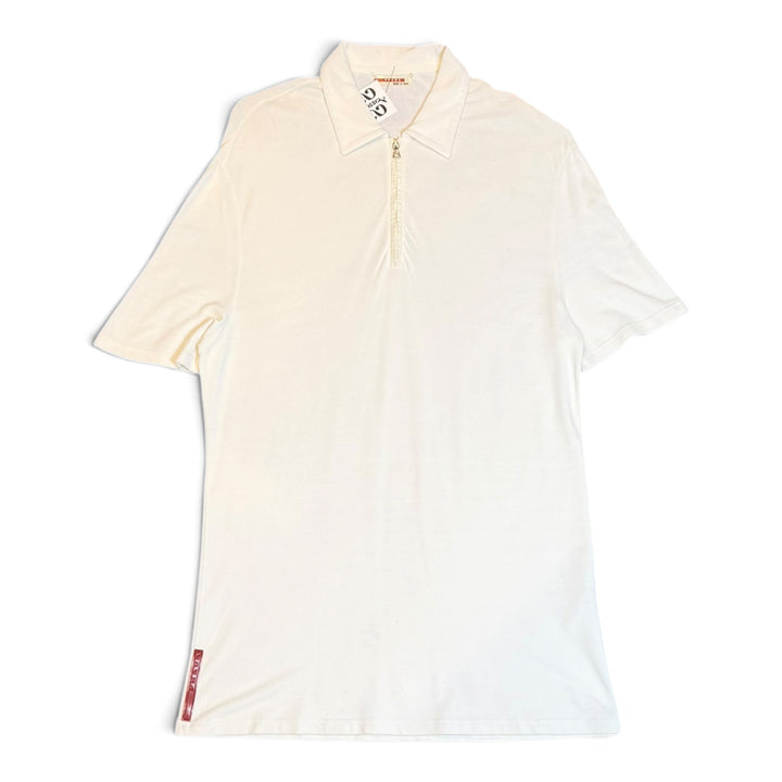 Vintage Prada White Polo Shirt (L)