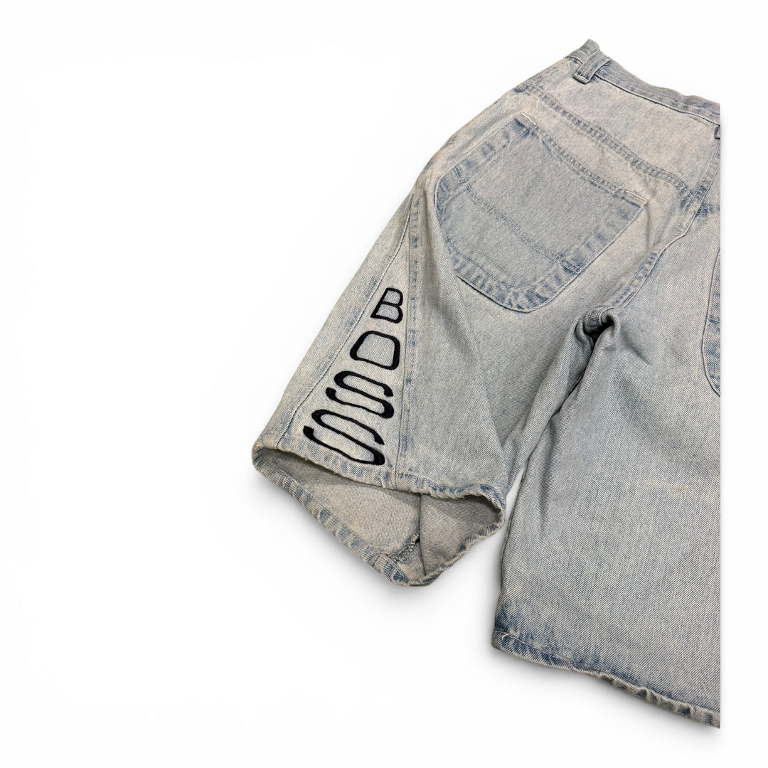 Vintage 90's Boss Baggy Denim Shorts Blue (32")