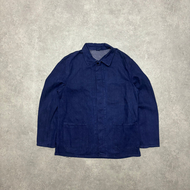 Vintage Dark Navy French Chore Jacket (M)