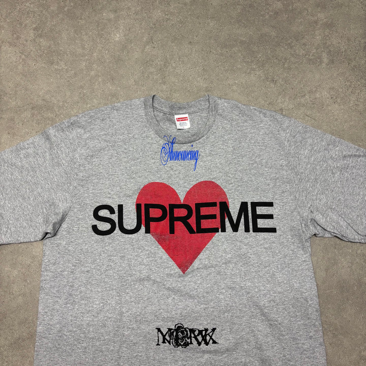 Supreme Announcing Grey Graphic T-Shirt (L)