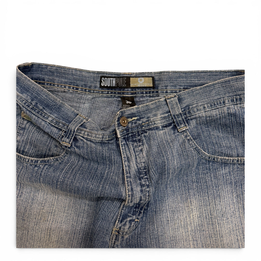 Vintage Southpole Baggy Denim Shorts Blue (36")