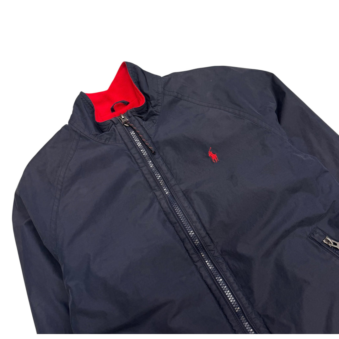 Polo Ralph Lauren Navy Nylon & Red Fleece Lined Jacket (M)
