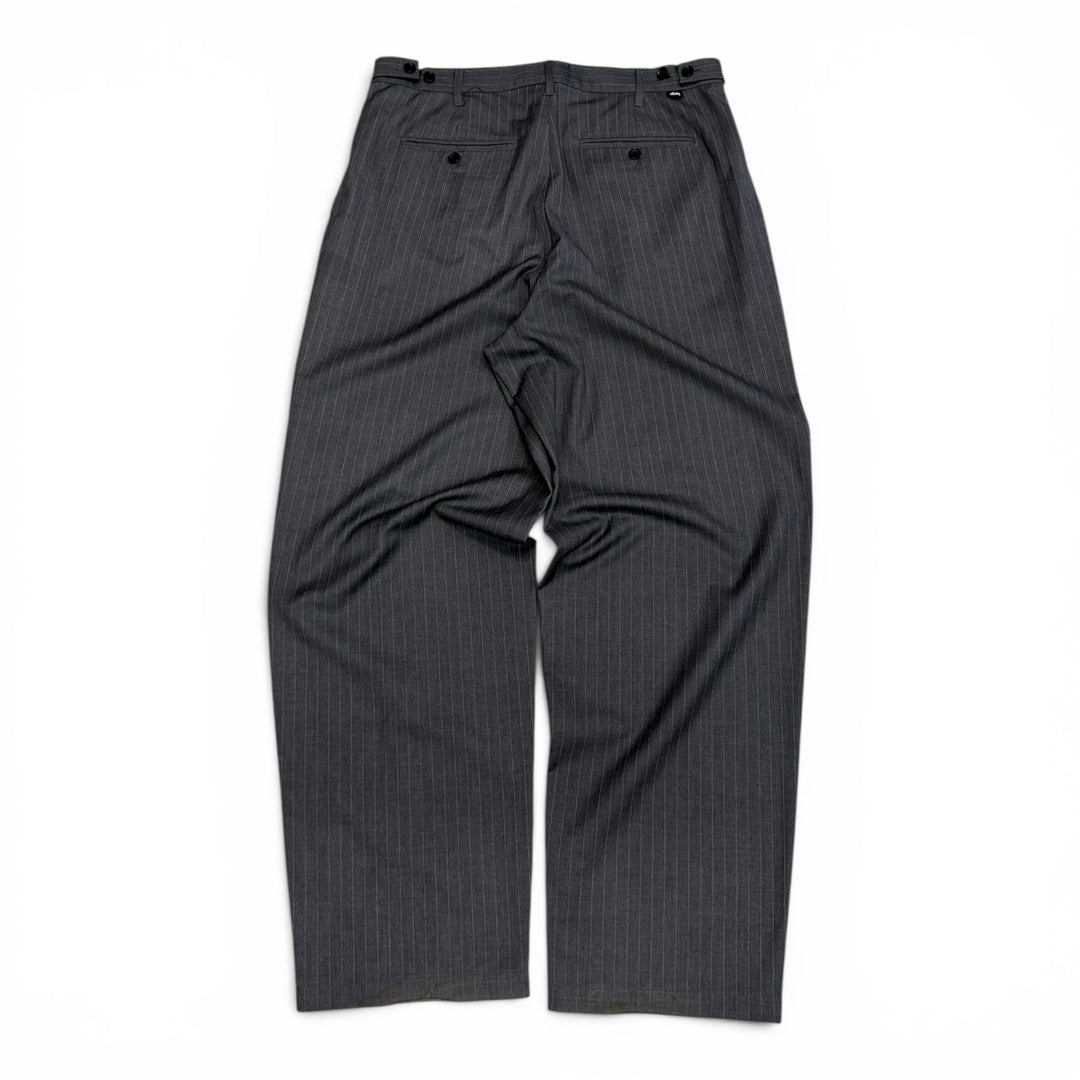 Stussy Striped Volume Pleated Trousers Grey 34"