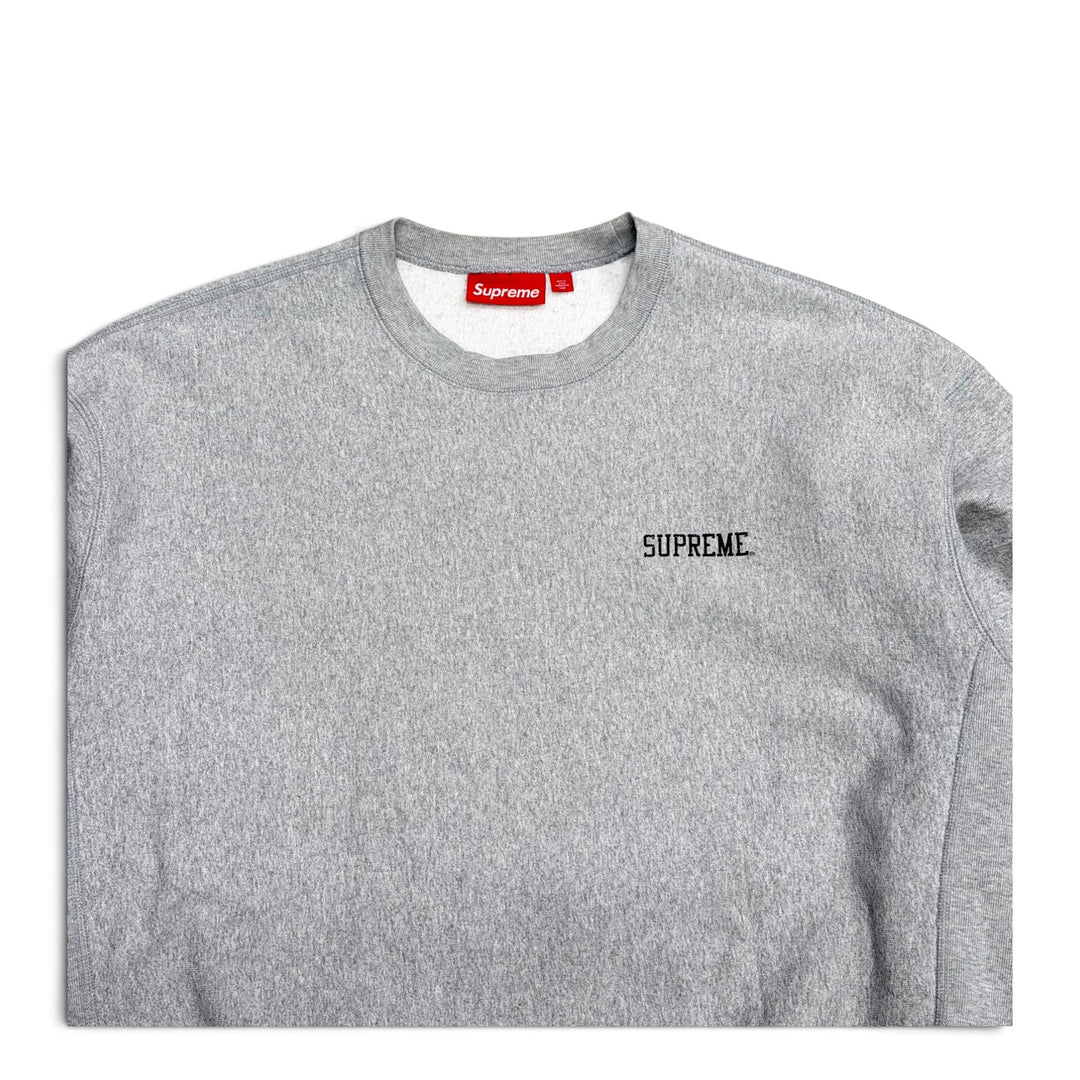 Supreme Washed Crewneck Grey Sweatshirt (L)