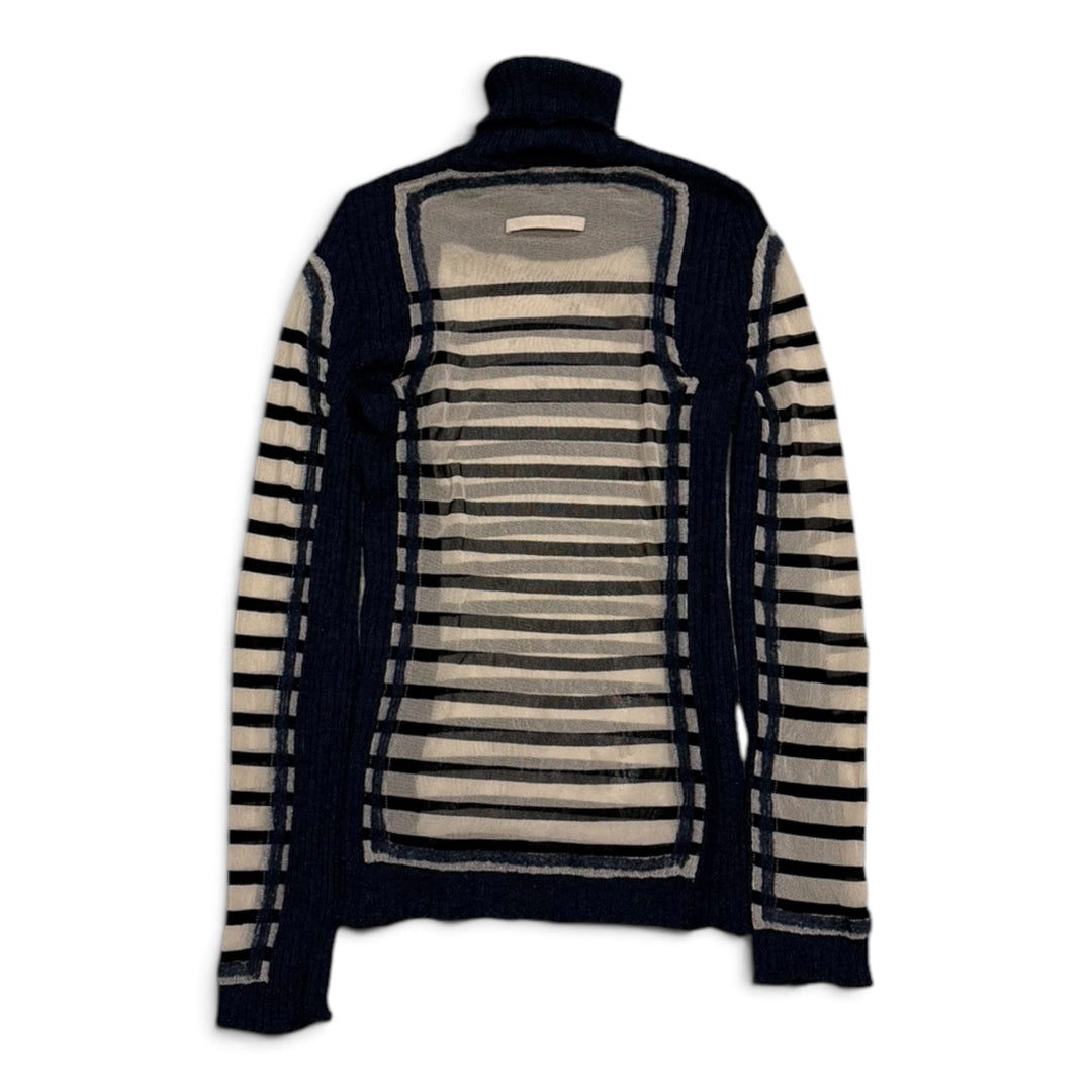 Jean Paul Gaultier Wool and Mesh Top (M) Blue