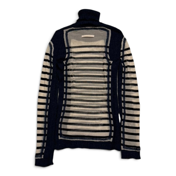 Jean Paul Gaultier Wool and Mesh Top (M) Blue