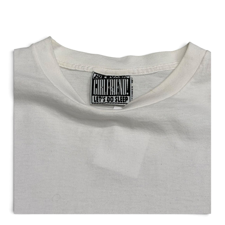 Vintage Single Stitch Cat Graphic T shirt White (XL)