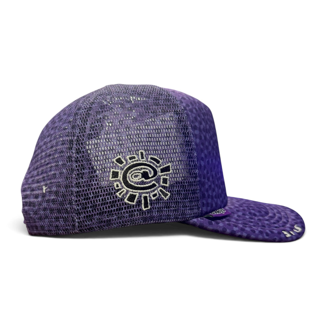 Always Do What You Should Do Coral Pattern Cap Purple