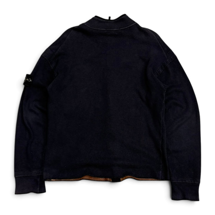 Vintage Stone Island Full Zip Up Knitted Jumper Navy (M)