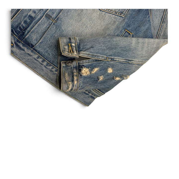 Cole Buxton Button Up Denim Jacket Blue (L)