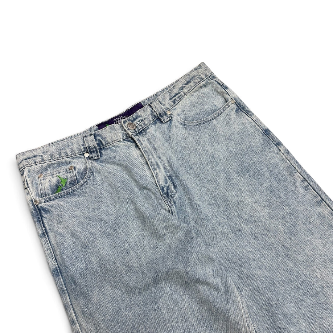 Always Do What You Should Do Light Blue Denim Trousers (M)