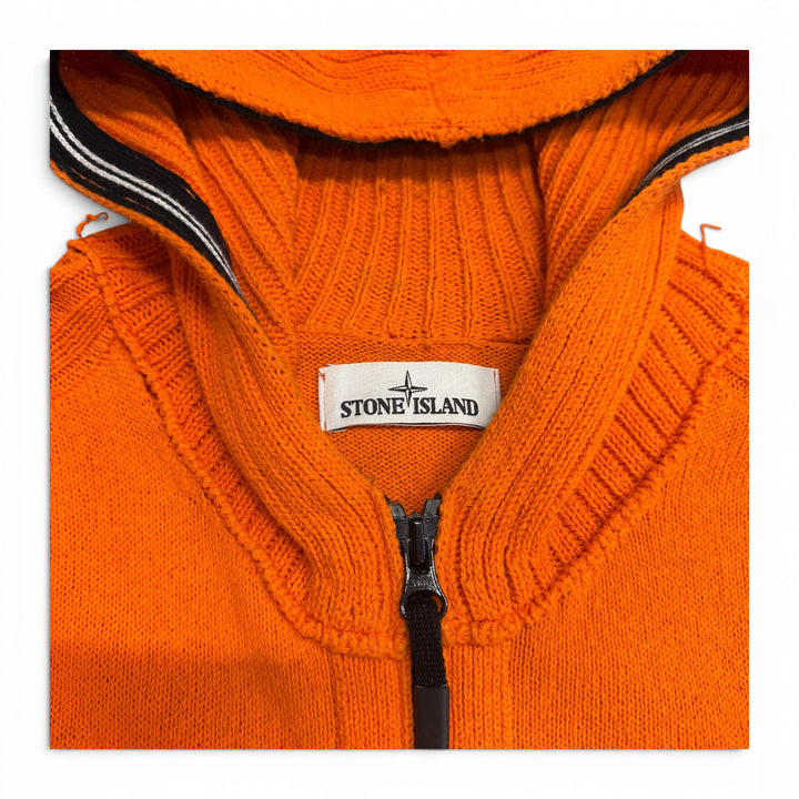 Stone Island Full Zip Up Hoodies Orange (XXL)