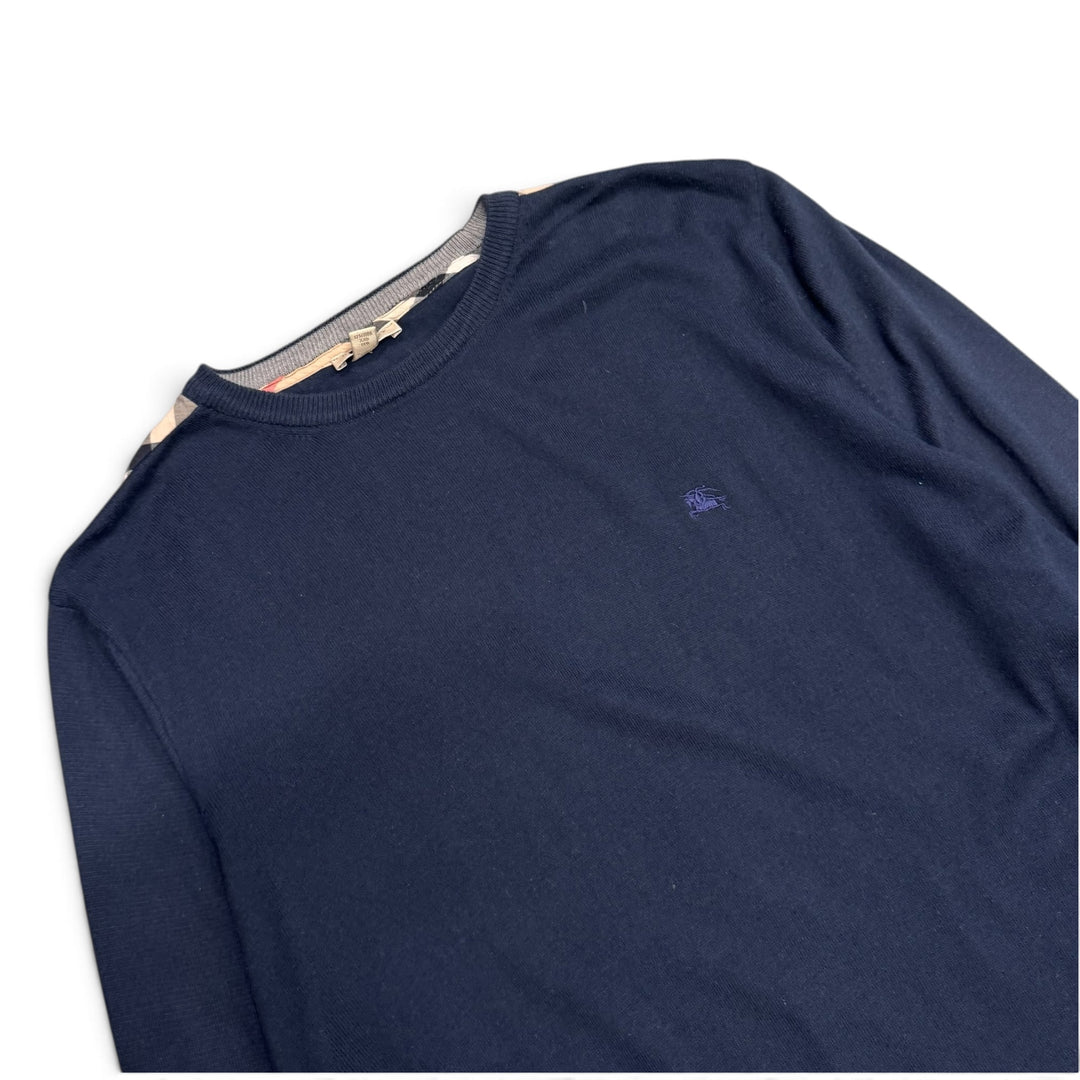 Burberry Navy Knitted Sweater (XXL)