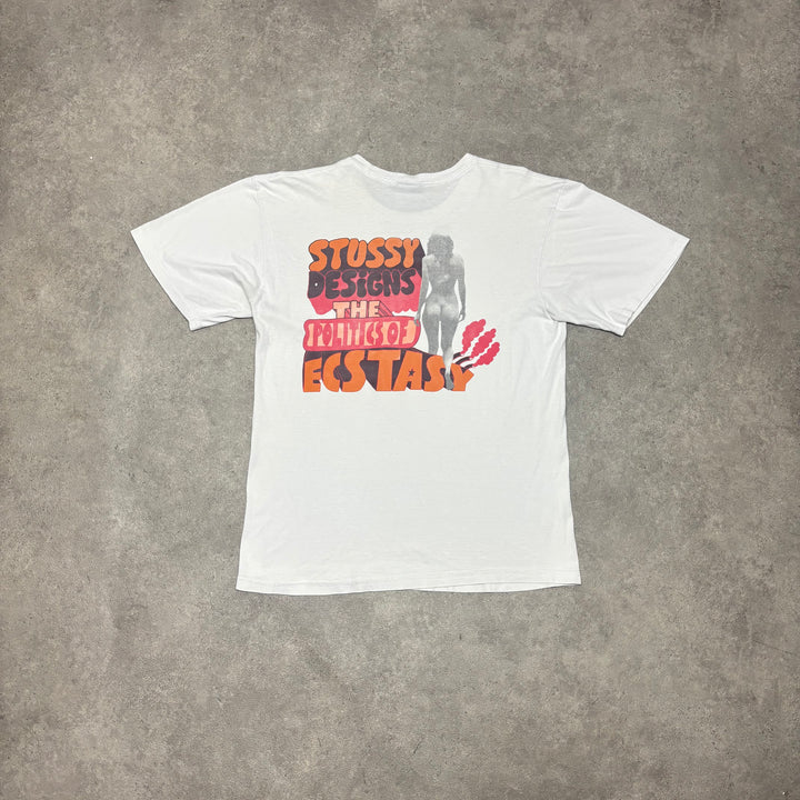 Stussy Deisgns White Graphic T-Shirt (M)