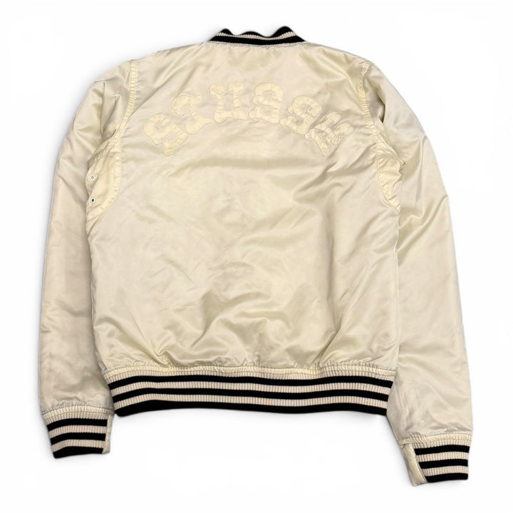 Stussy Reversible Navy & Cream Padded Bomber Jacket (XS)