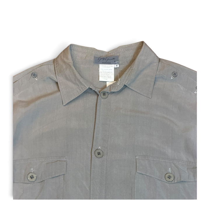 Vintage Yohji Yamamoto Light Brown Rayon Long Sleeve Shirt (M)