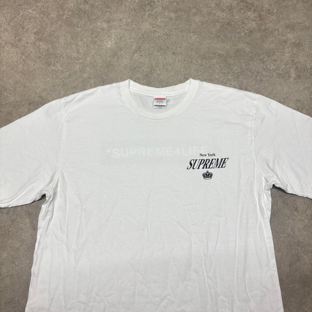 Supreme New York White Graphic T-Shirt (L)