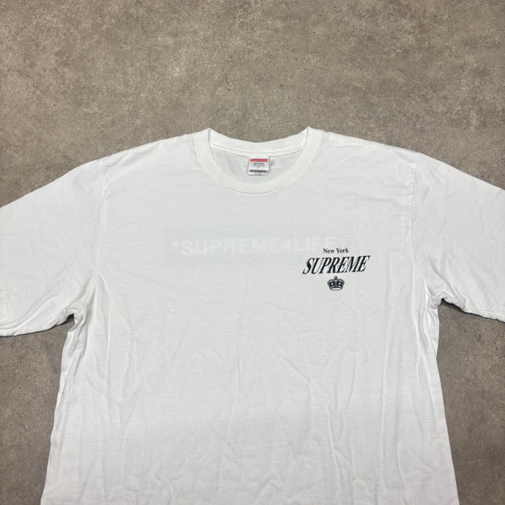 Supreme New York White Graphic T-Shirt (L)