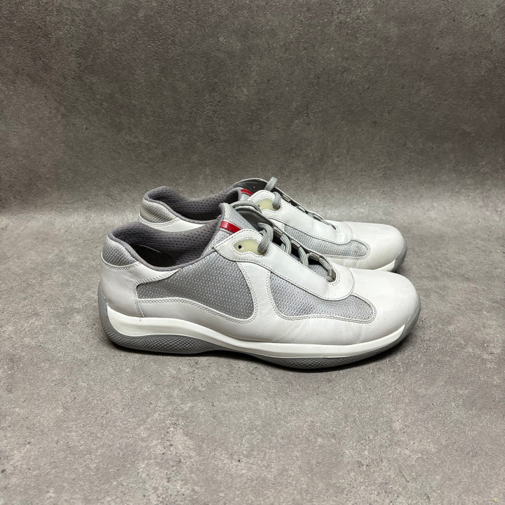 Prada Americas Cup Original White Leather Trainers (UK8.5)