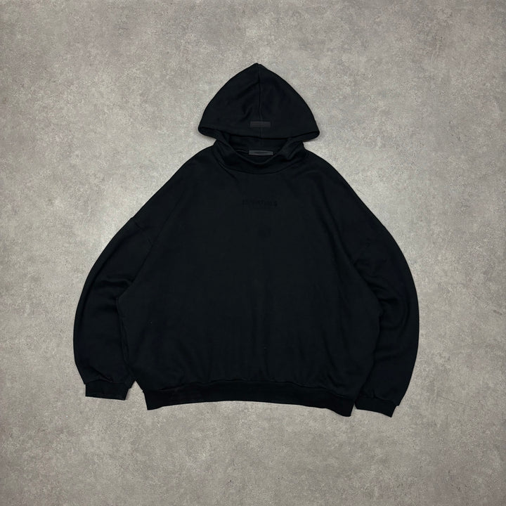 Essentials Fear Of God Black Heavyweight Pullover Hoodie (XXL)