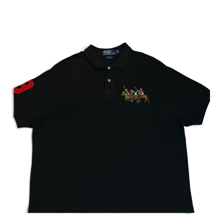 Vintage Polo Ralph Lauren Black Polo Shirt (XL)