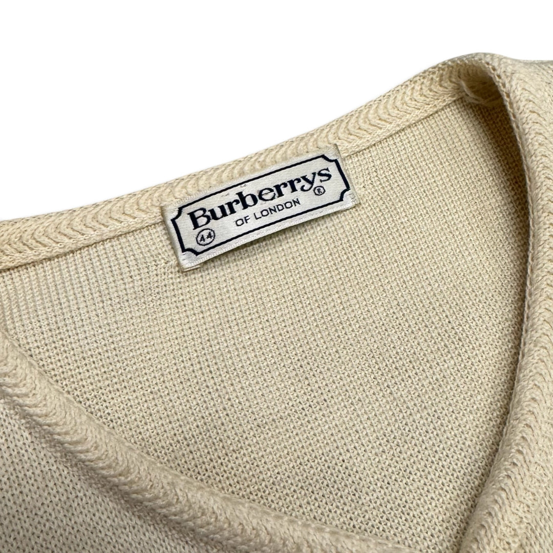 Vintage Burberrys Button Up Cardigan Cream (L)