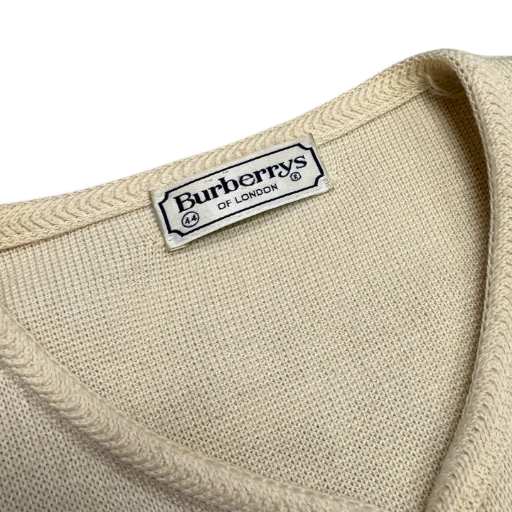 Vintage Burberrys Button Up Cardigan Cream (L)