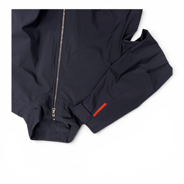 Vintage Prada Navy Waterproof Long Overcoat Jacket (XL)