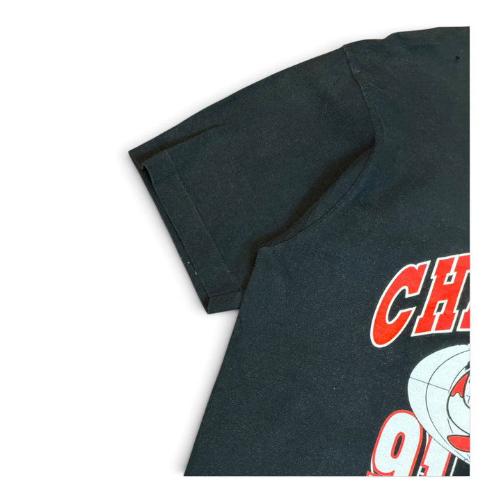 90's Vintage Chicago Bulls Black Graphic T-Shirt (L)