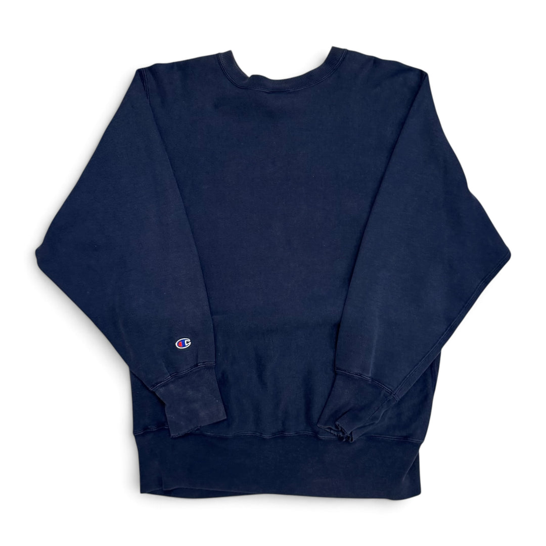 1998 Supreme x Champion Reverse Weave Navy Spell Out Sweatshirt (XL)