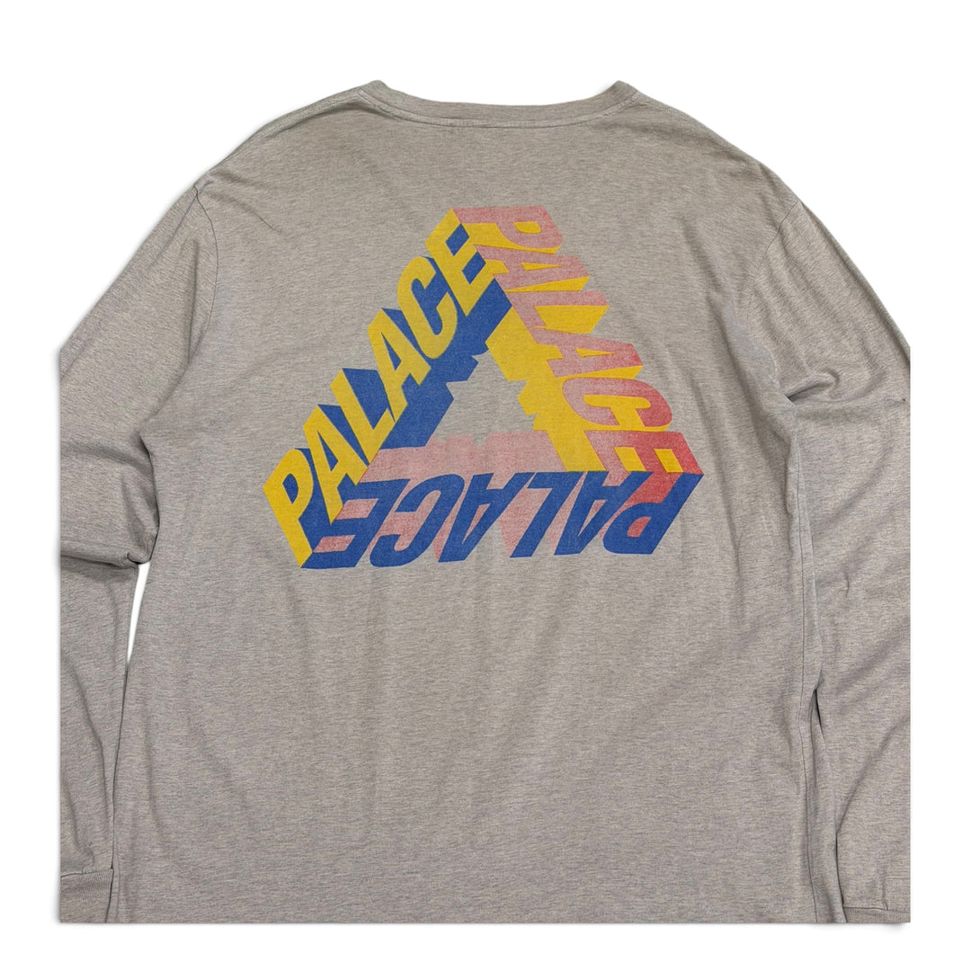 Palace P 3D Long Sleeve T shirt Gray (XL)