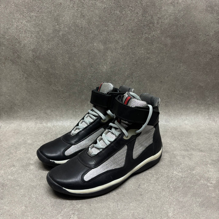 Prada Black America Cup High Top Trainers (UK5.5)