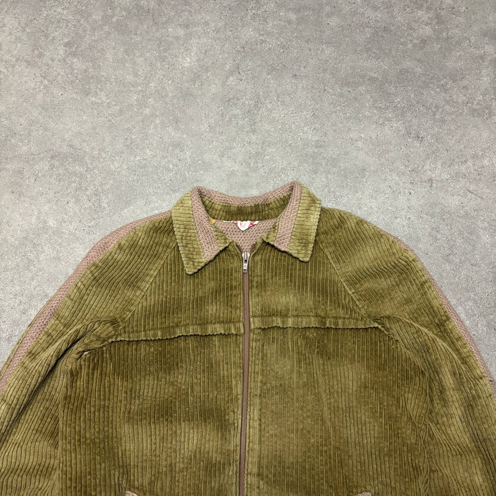 Vintage Corduroy Beige Full Zip Jacket (XS)