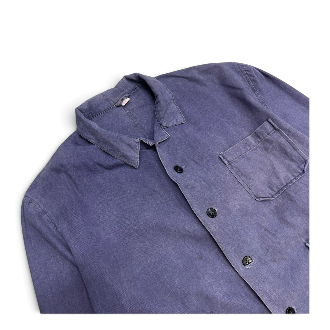 Vintage Chore French Workwear Jacket Blue (L)