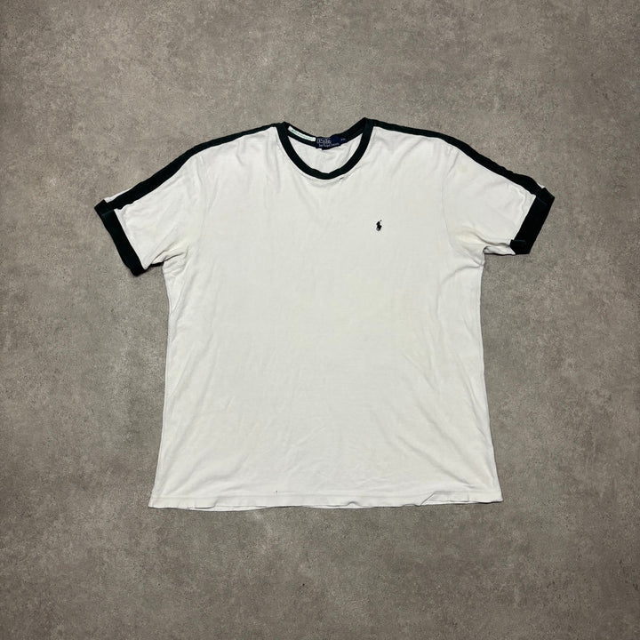 90's Polo Ralph Lauren White Crewneck T-Shirt (XXL)