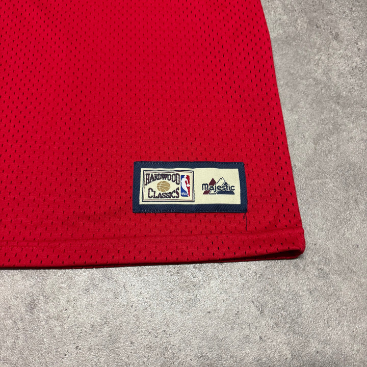 90's Vintage Hardwood Classics 76ers Iverson Red Basketball Jersey (L)