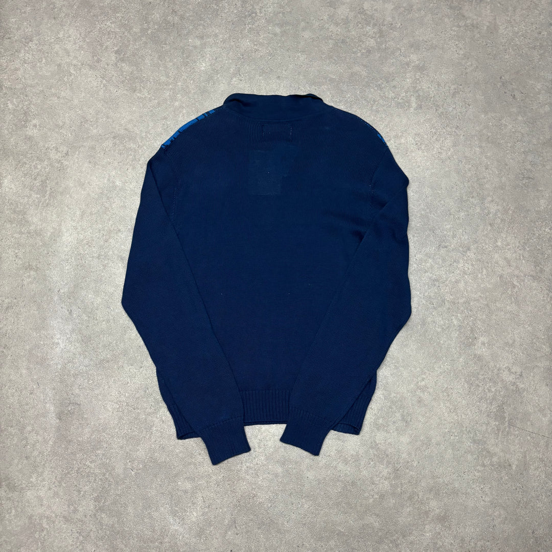 BNWT Arte Blue Know Tertis Knitted Polo Sweater (M)