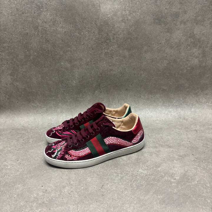 Gucci Ace Velvet Trainers (UK4)