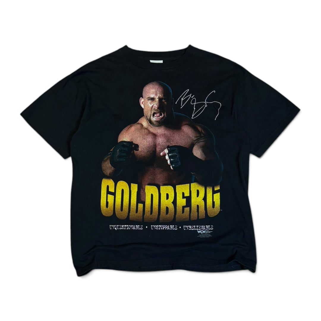Vintage WCW Goldberg Black Graphic T-Shirt(L)