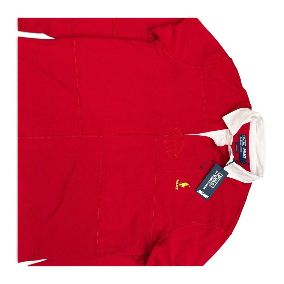 Palace x Polo Ralph Lauren Red Rugby Shirt (M)