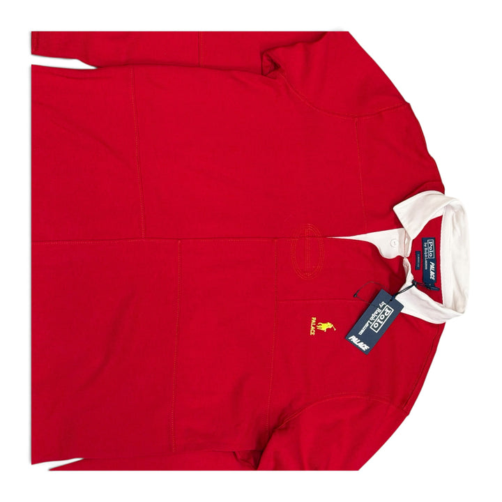 Palace x Polo Ralph Lauren Red Rugby Shirt (M)